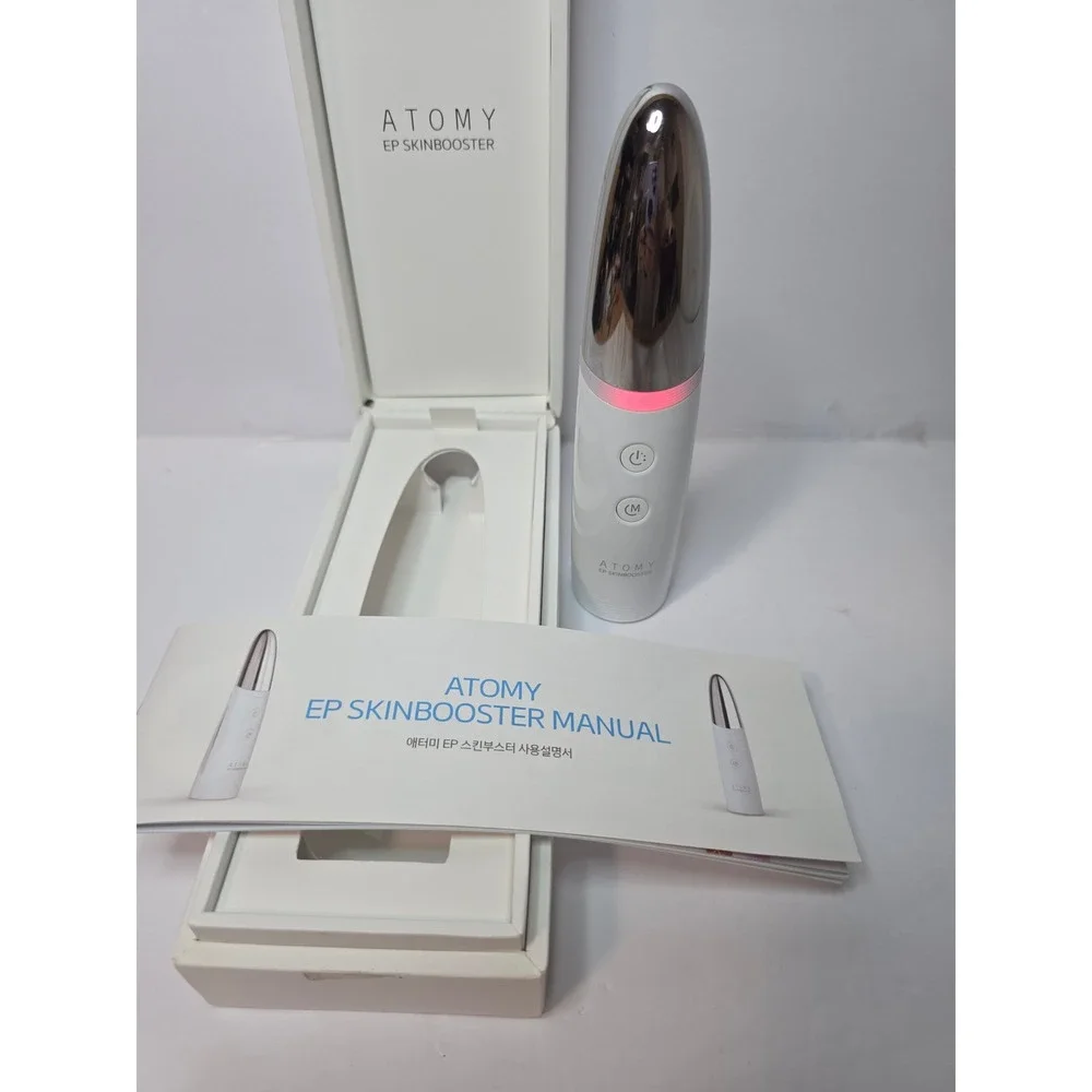 Atomy Korea EPSkinbooster FacialDevice White Silver ElectroporationSkincare Tech